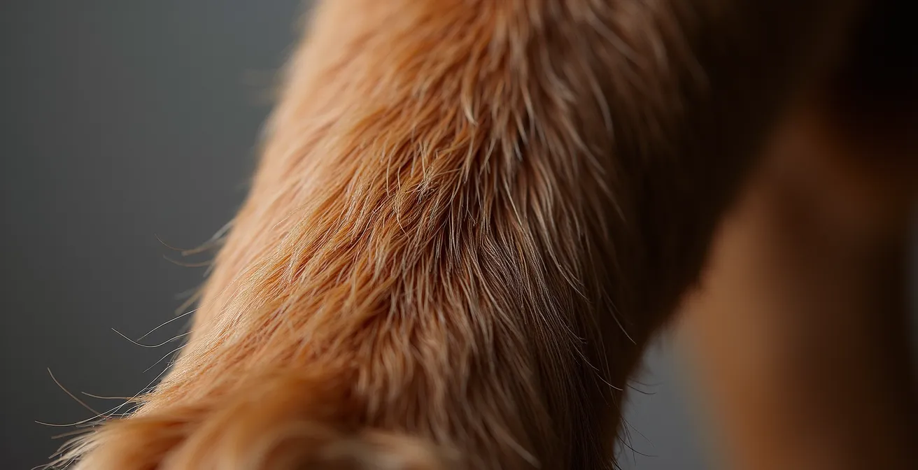 Microscopic view of healthy versus disrupted dog skin barrier